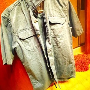 Men’s small wranglers thick material short sleeve button up